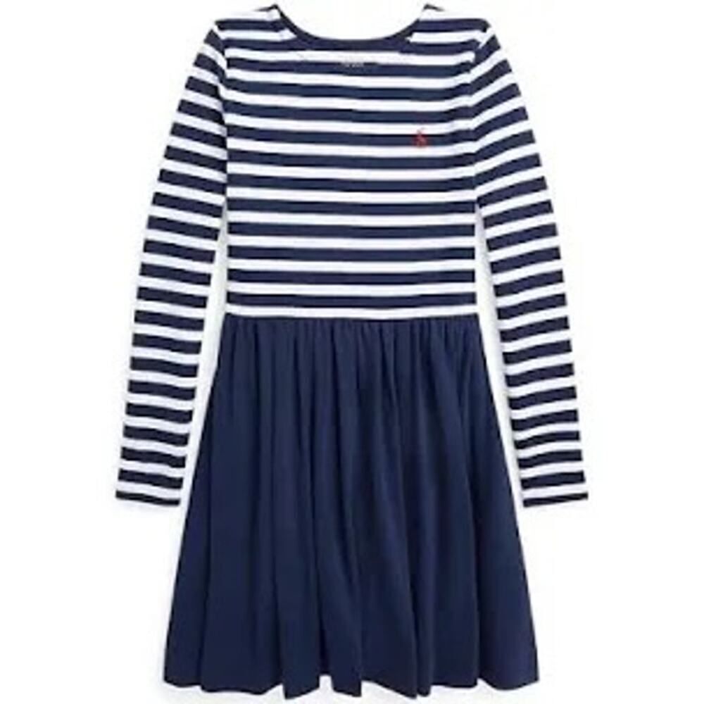 Polo Ralph Lauren‎ Girls Navy and White Stripe Dress Size S (7)